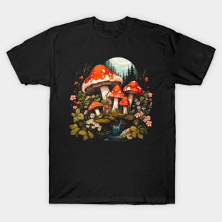 Mushroom Melodies Murshroom Boho Tees Sing the Song of Nature T-Shirt